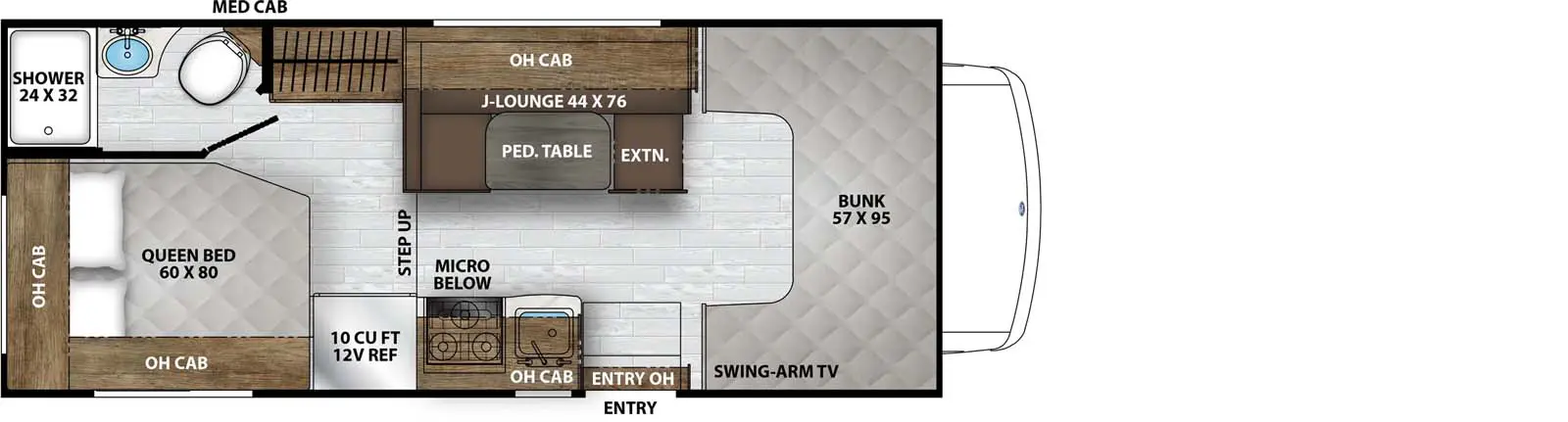 210QSS Chevy 3500 Floorplan Image